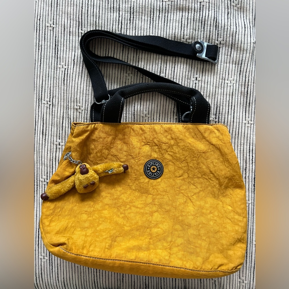 Kipling mustard yellow handbag crossbody purse